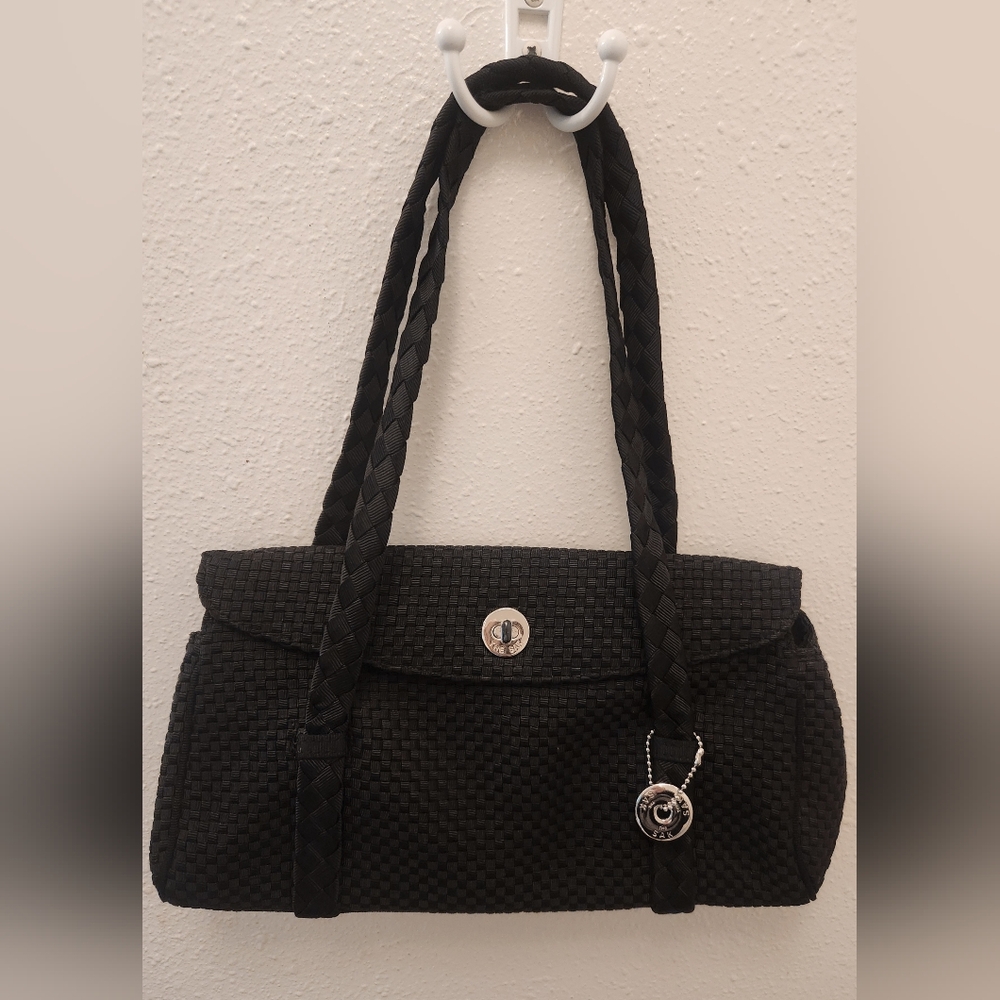 The Sak Black Woven Shoulder Bag